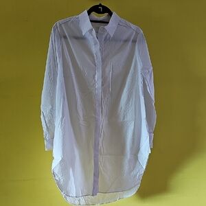 Classic White Women's Long Blouse